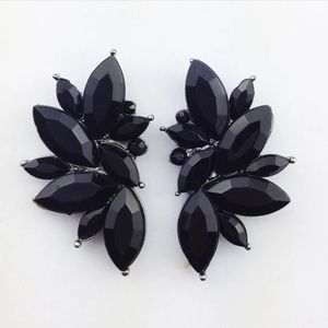 Black Starburst Earrings